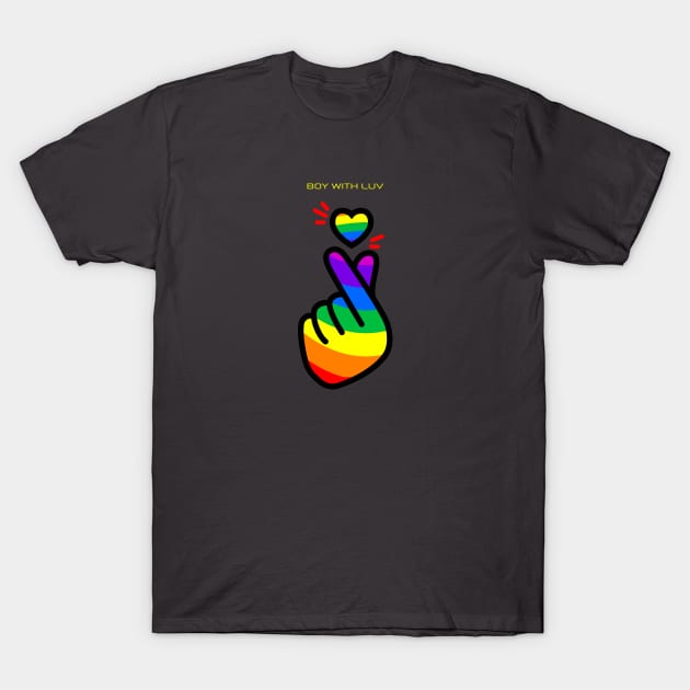 Boy with Luv: pride month, shop rainbows and resist! T-Shirt by Blacklinesw9